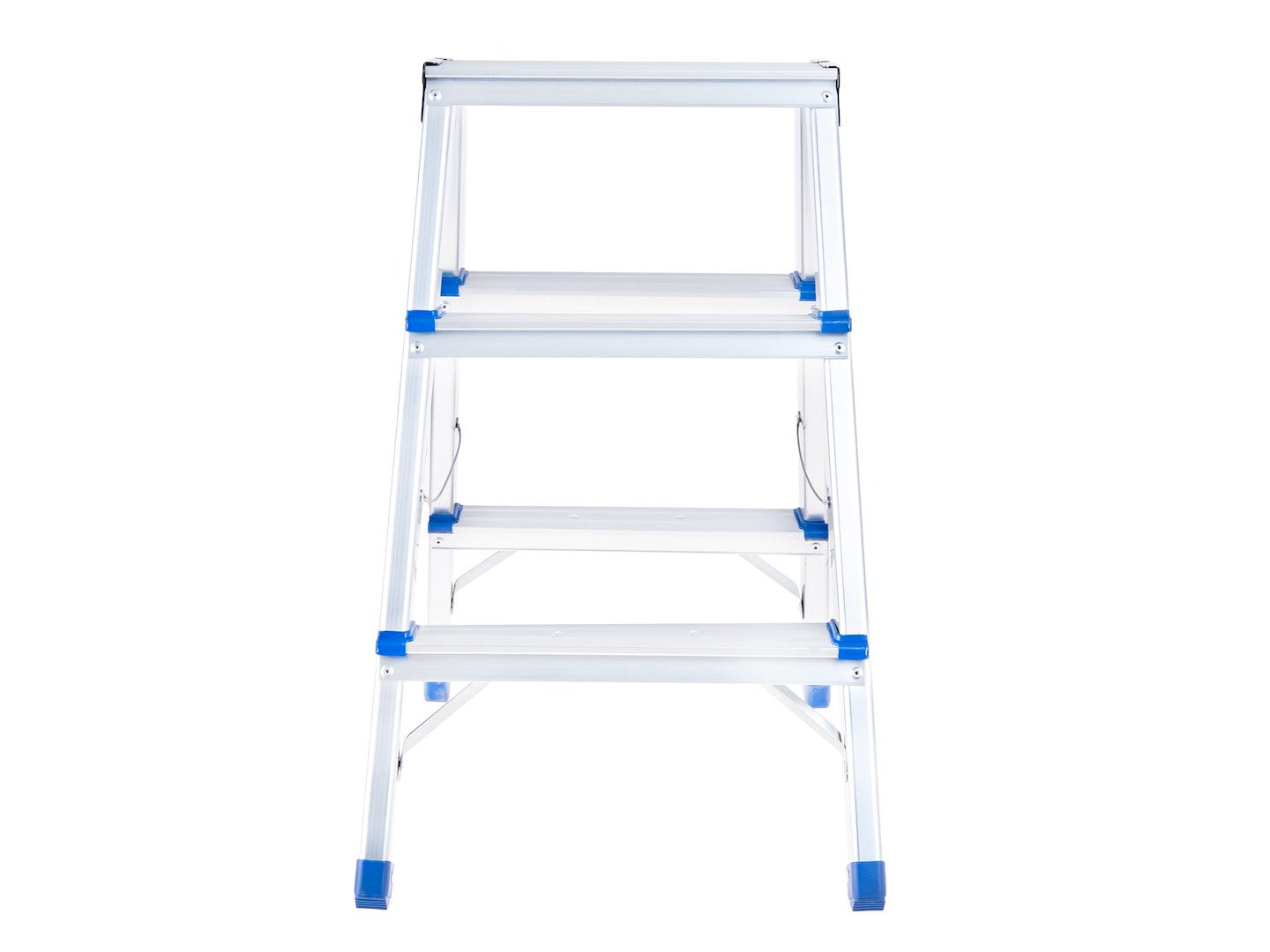 Aluminium dubbelzijdige ladder 3-treden 150kg