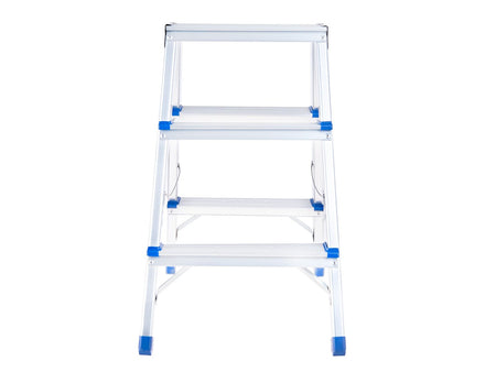 Aluminium dubbelzijdige ladder 3-treden 150kg