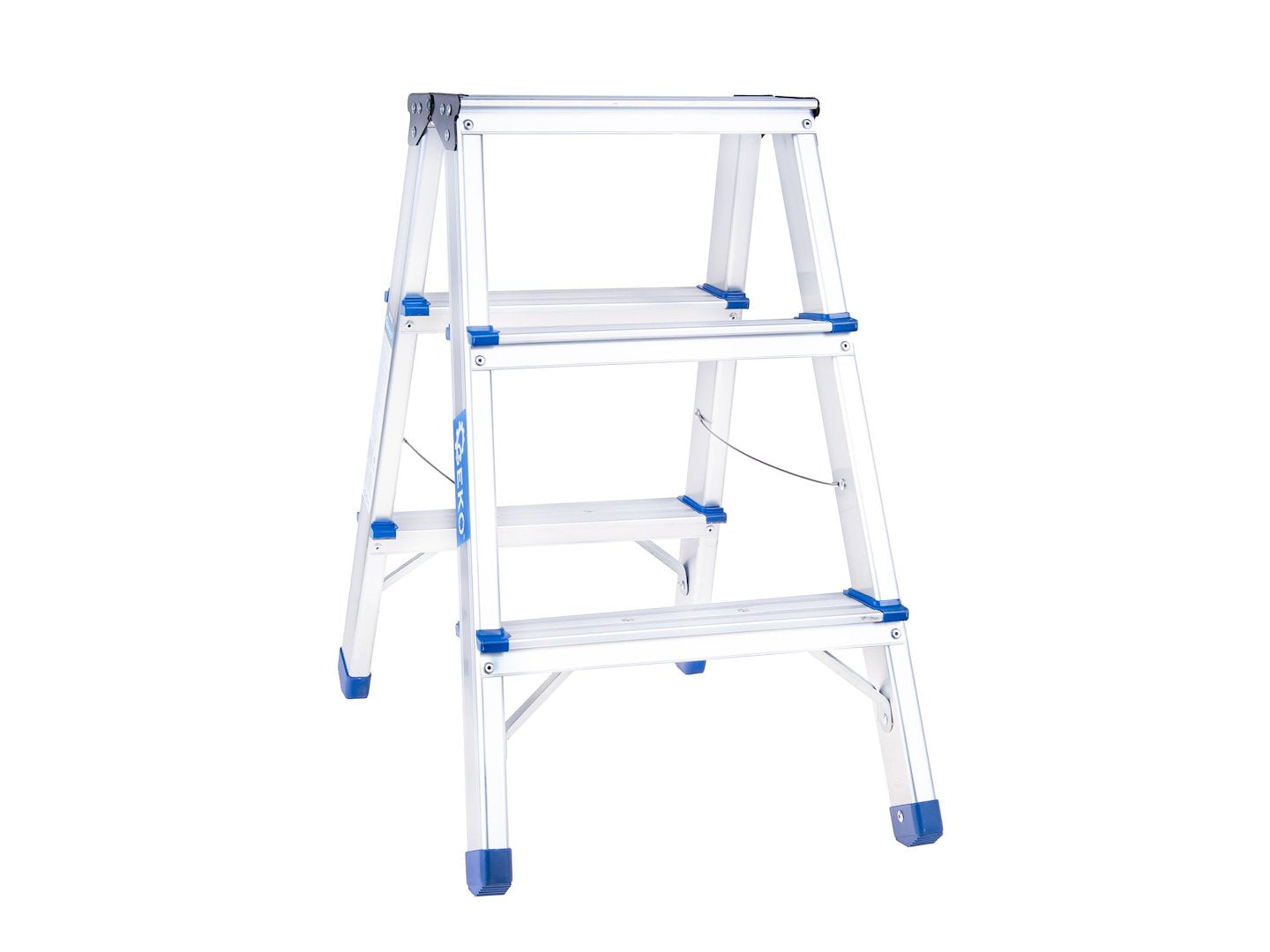 Aluminium dubbelzijdige ladder 3-treden 150kg