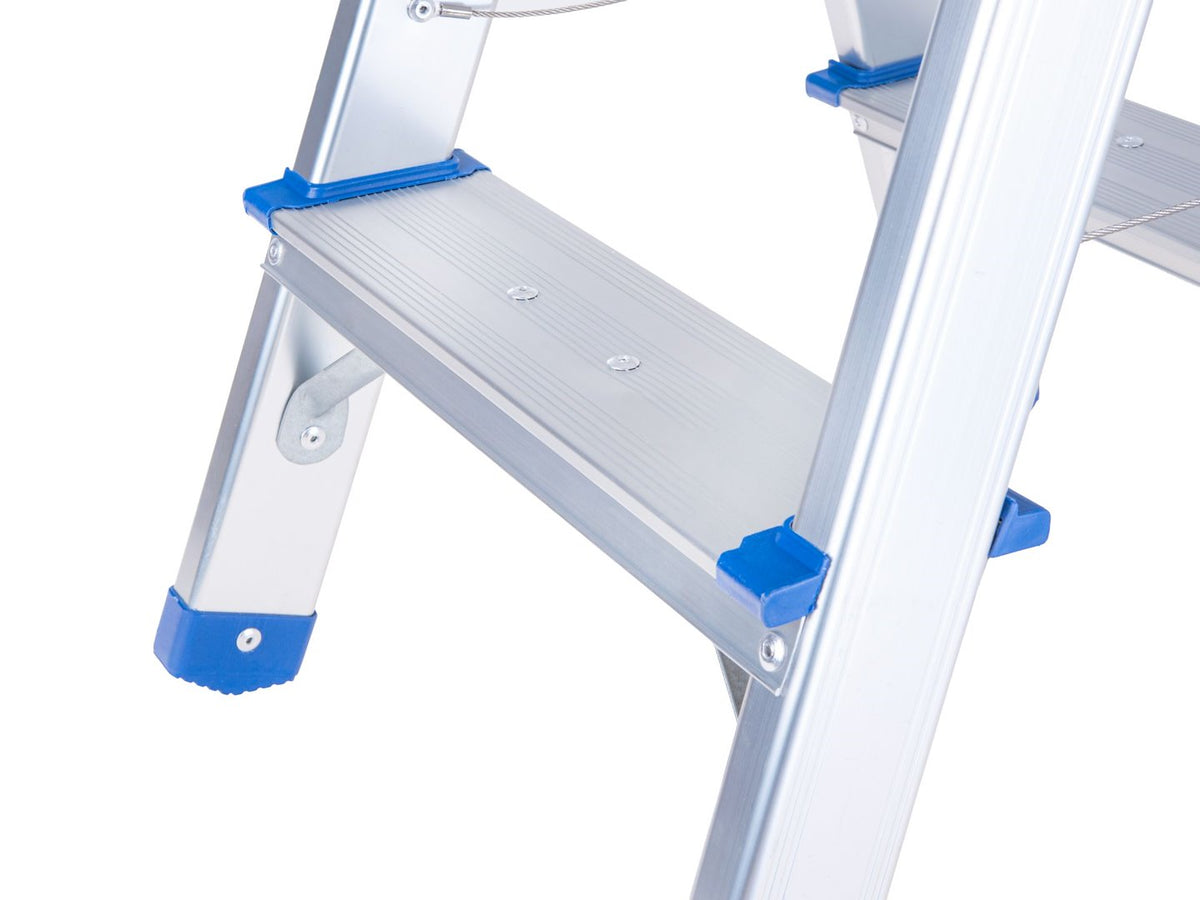 Aluminium dubbelzijdige ladder 3-treden 150kg