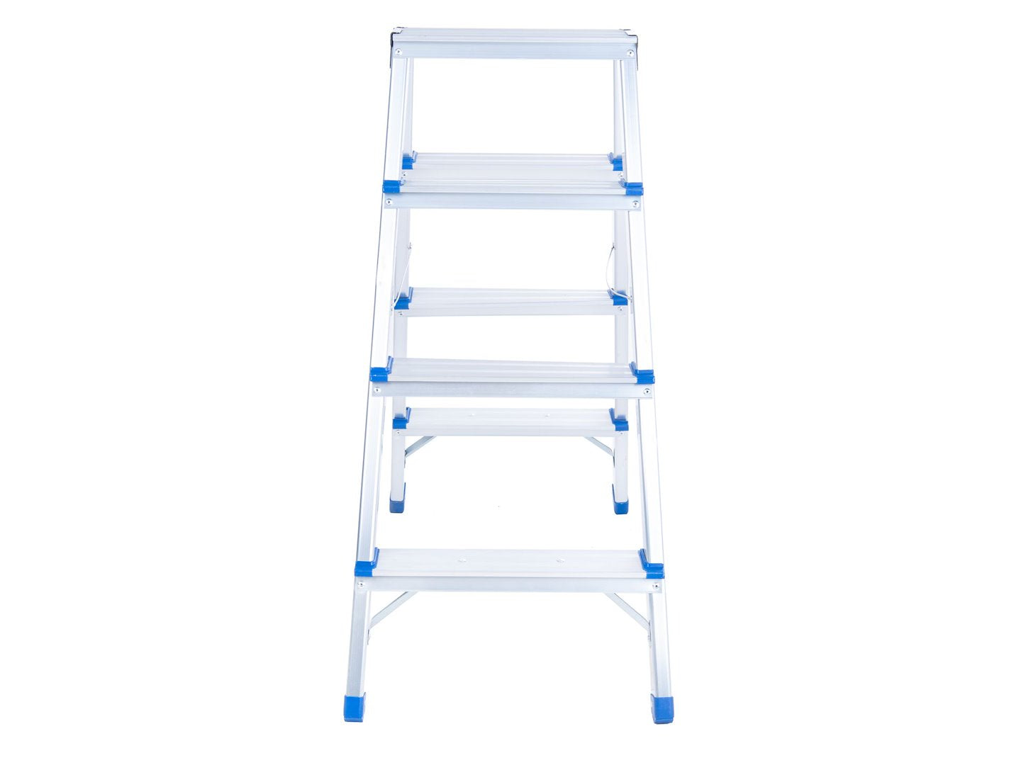 Aluminium dubbelzijdige ladder 4-treden 150kg