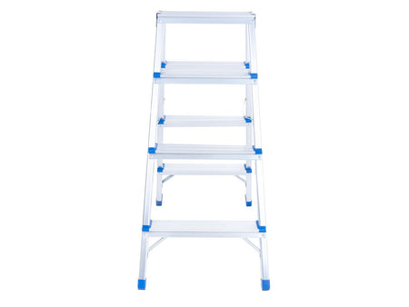 Aluminium dubbelzijdige ladder 4-treden 150kg