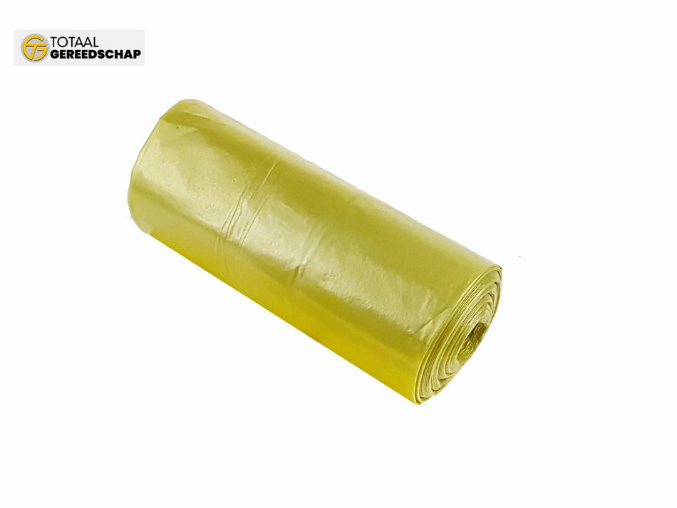 Garbage bags PLASTICS AND METALS VERY STRONG 120L (roll of 10 pcs) - yellow