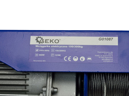 Elektrische Staalkabeltakel 150/300 kg