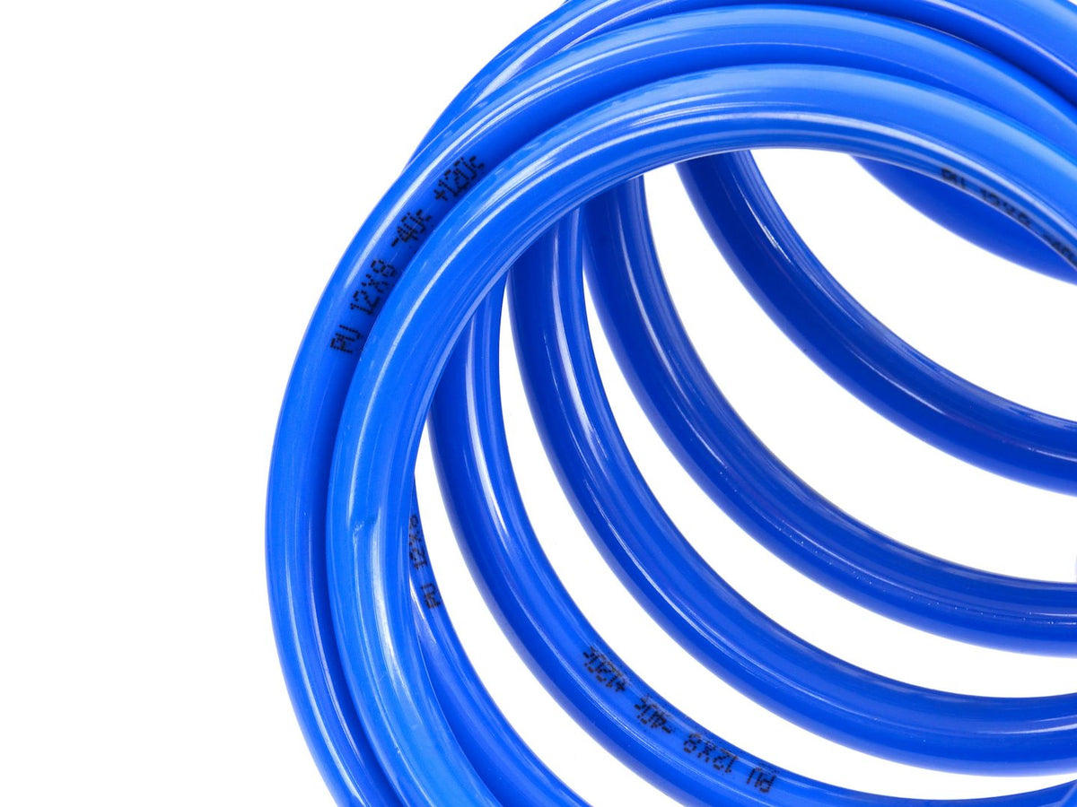 Luchtringslang PU 8x12mm 15m met EU snelkoppeling