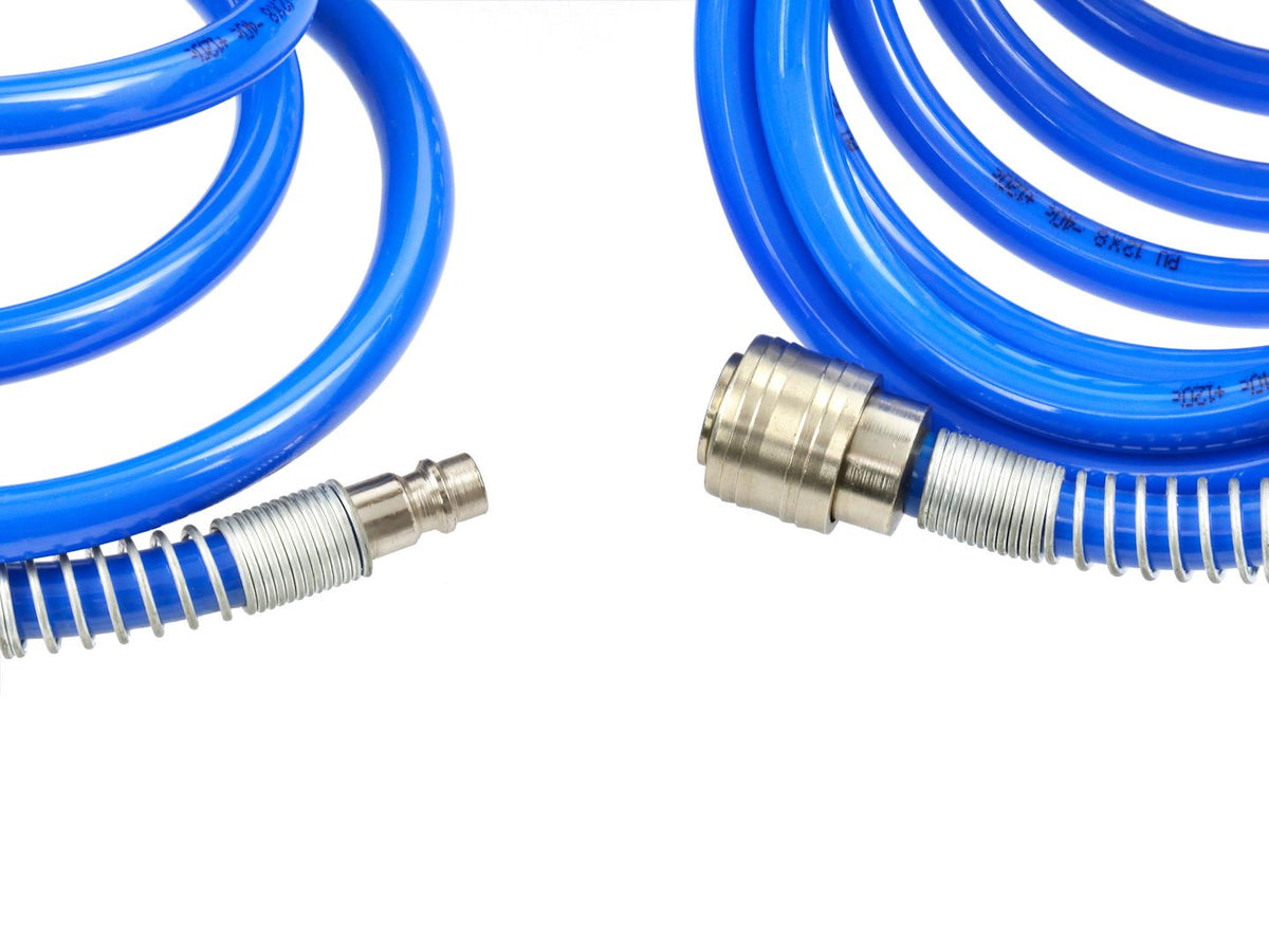Luchtringslang PU 8x12mm 15m met EU snelkoppeling