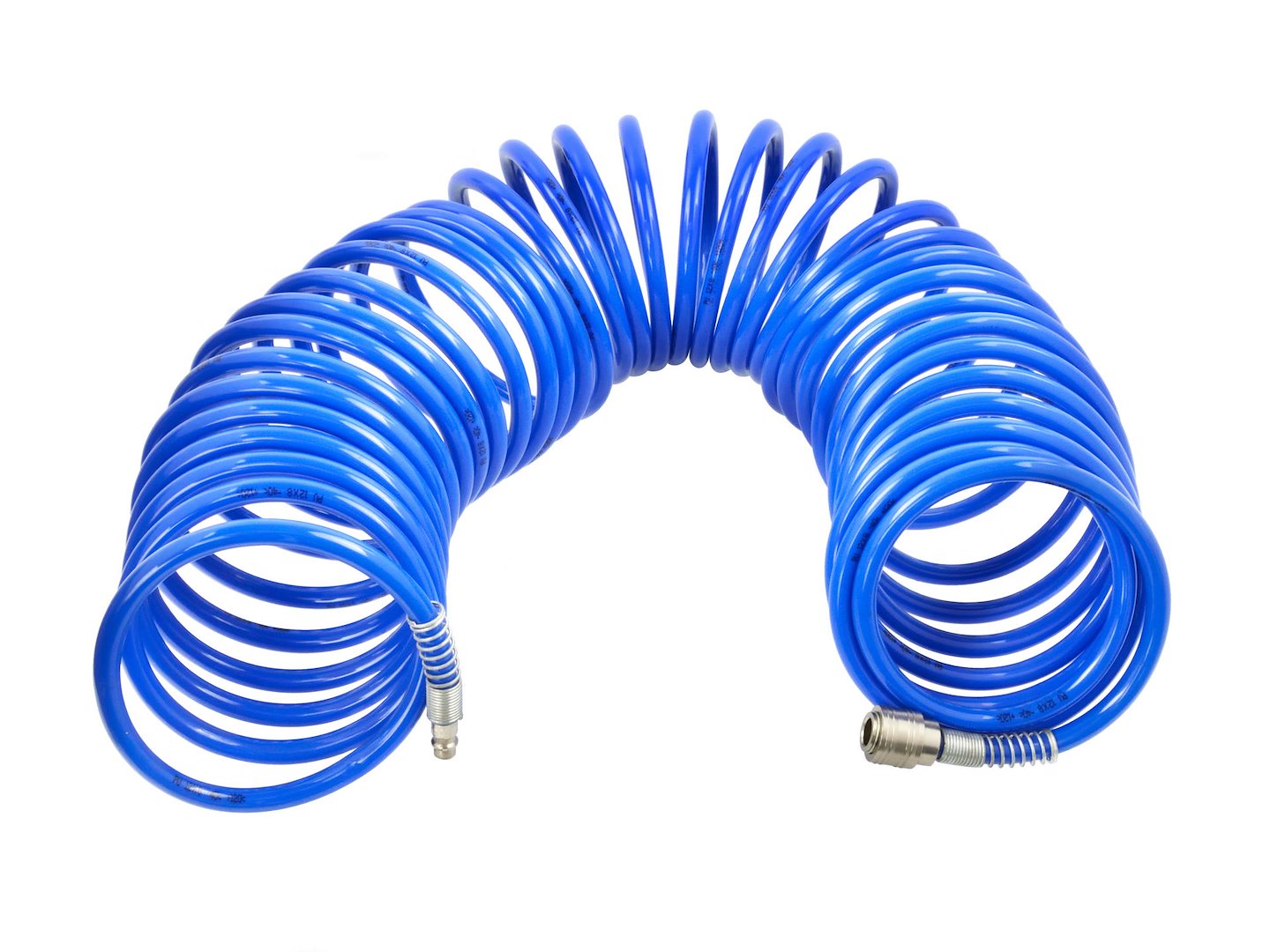 Luchtringslang PU 12x8mm 20m met EU snelkoppeling