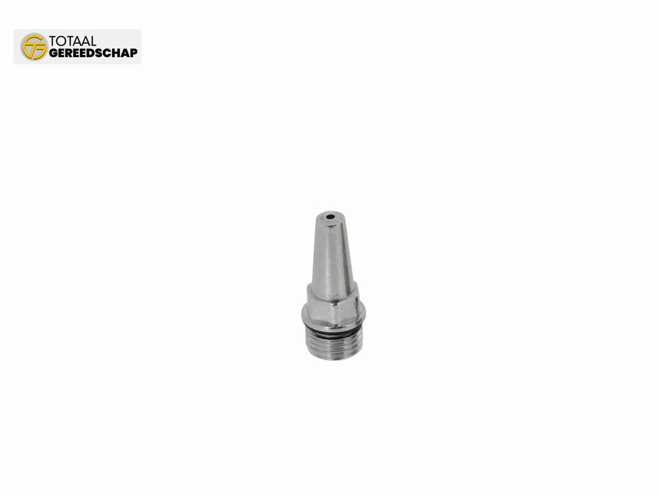 Air gun for dusting with a short nozzle