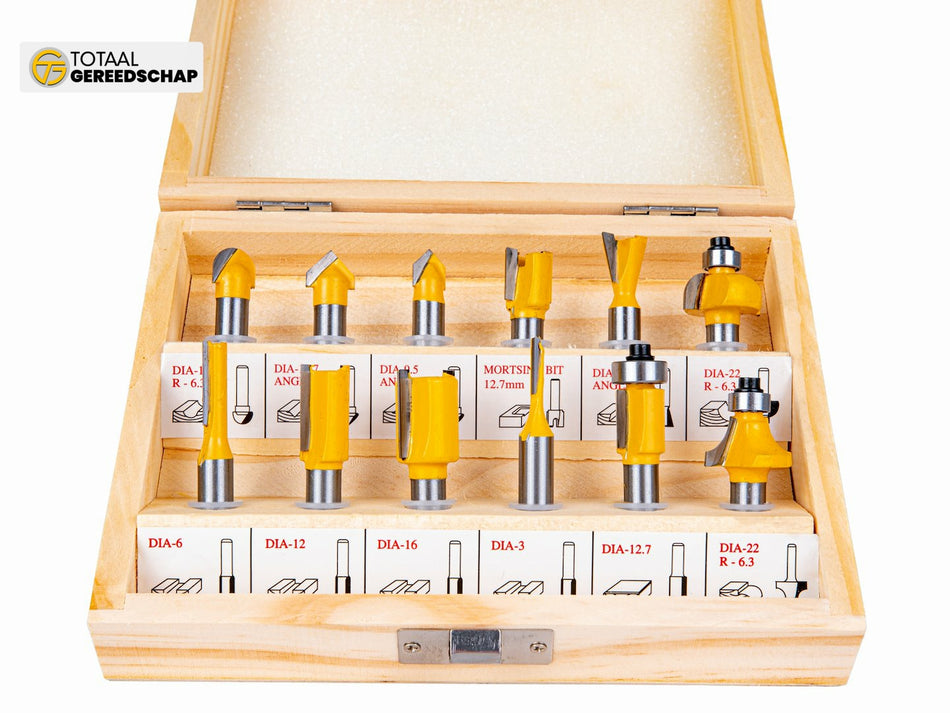 Router Bits Shank 8mm 12pcs