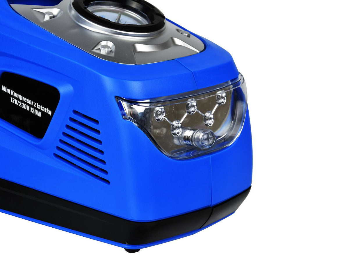 100W Mini-luchtcompressor 12/230V met zaklamp