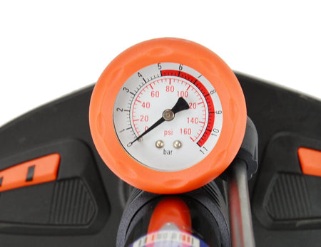 Handpomp 38x525mm met manometer (staal)