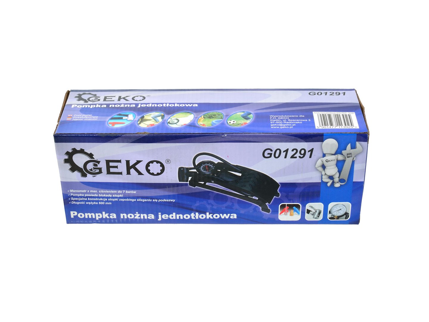 Enkele cilinder voetpomp GEKO Profi