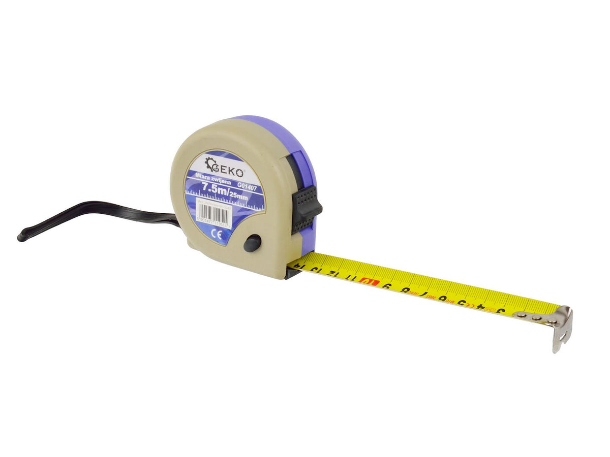 Meetlint 7,5 m x 25 mm x 0,115 mm gekleurd GEKO