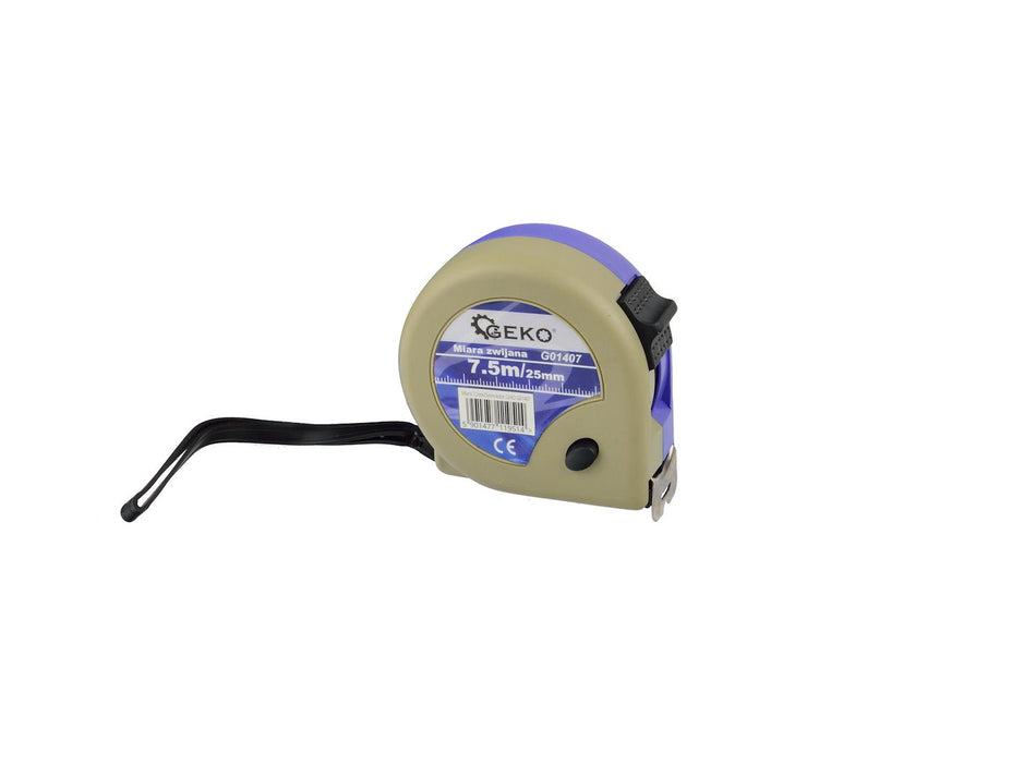 Meetlint 7,5 m x 25 mm x 0,115 mm gekleurd GEKO