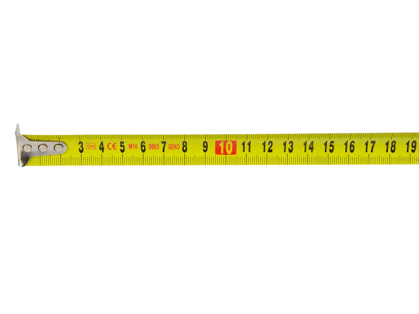 Meetlint 7,5 m x 25 mm x 0,115 mm gekleurd GEKO