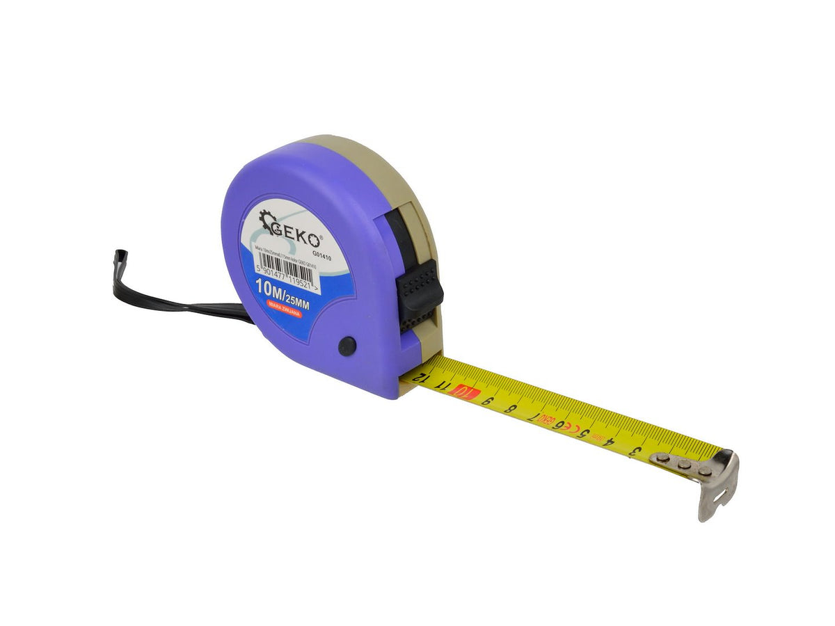 Meetlint 10 m x 25 mm x 0,115 mm gekleurd GEKO