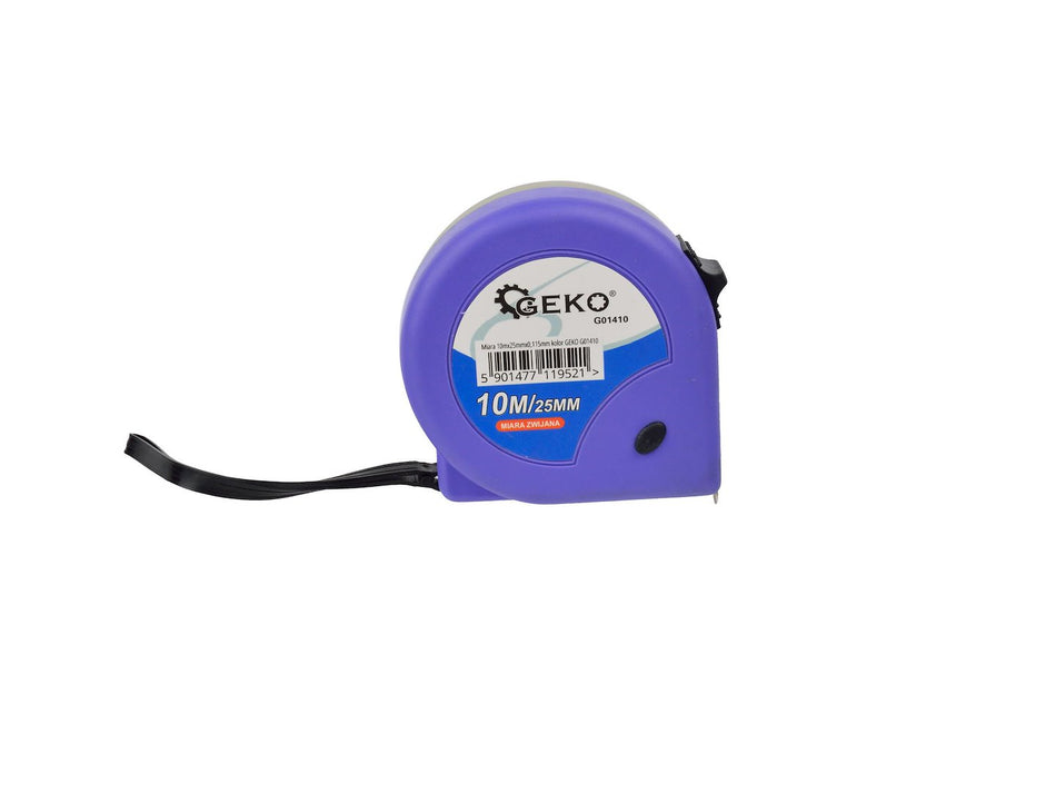 Meetlint 10 m x 25 mm x 0,115 mm gekleurd GEKO