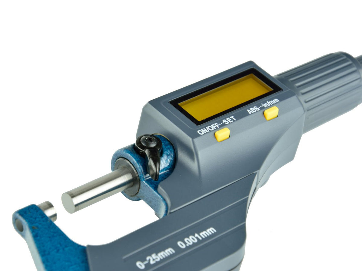 Elektronische buitenmicrometer bereik 0 tot 1" resolutie 0,001mm