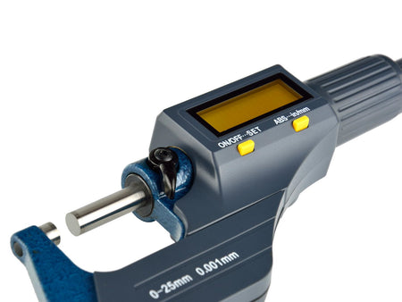 Elektronische buitenmicrometer bereik 0 tot 1" resolutie 0,001mm
