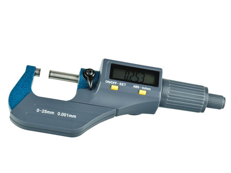 Elektronische buitenmicrometer bereik 0 tot 1" resolutie 0,001mm