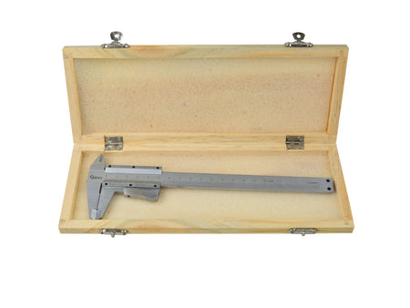 Schaalcaliper 150mm 0,02mm auto-lock /houten doos/