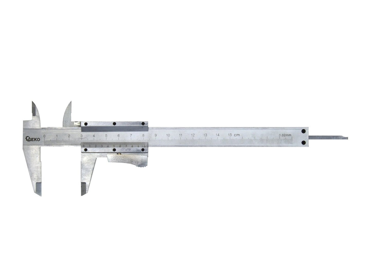 Schaalcaliper 150mm 0,02mm auto-lock /houten doos/