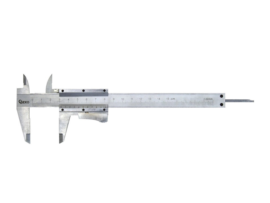 Schaalcaliper 150mm 0,02mm auto-lock /houten doos/