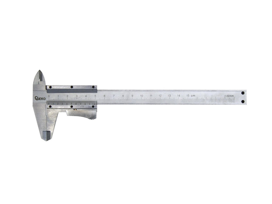 Schaalcaliper 150mm 0,02mm auto-lock /houten doos/
