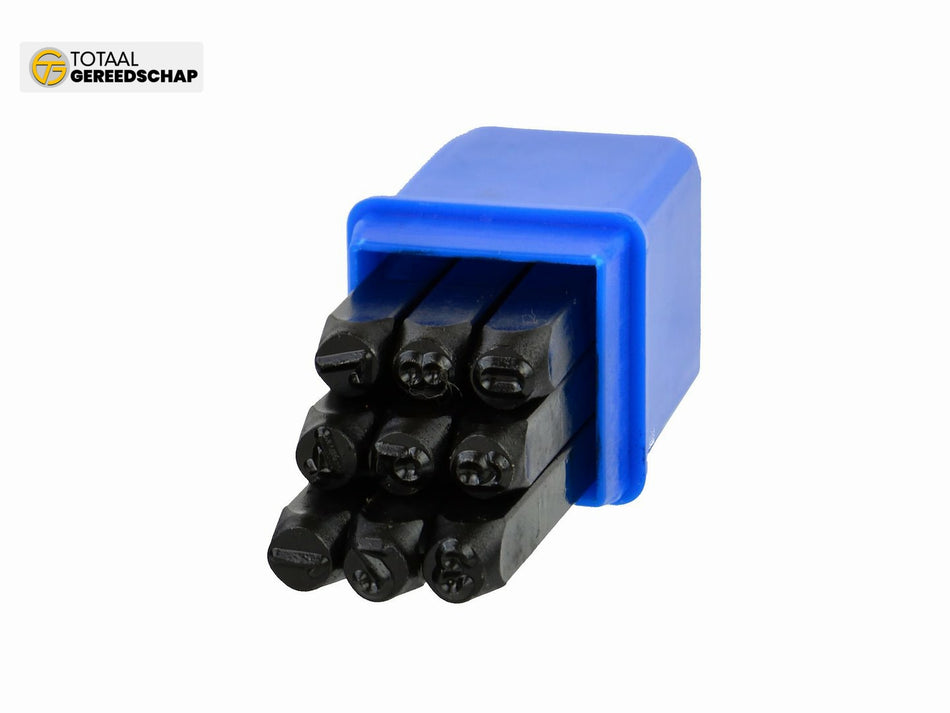 Figure Punch Number Stamps Set 9pc 5mm