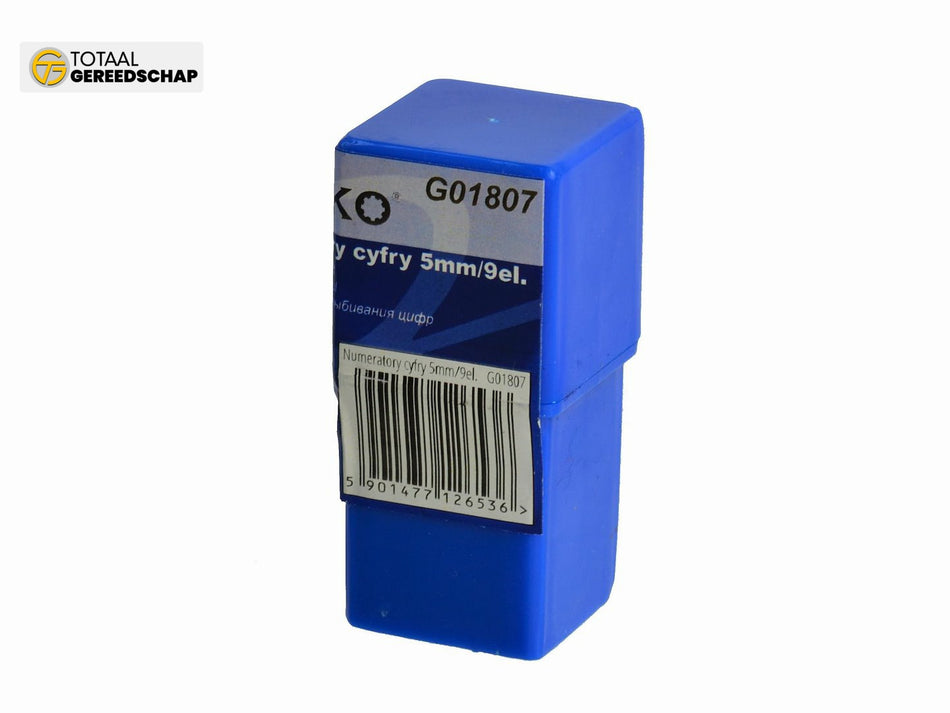 Figure Punch Number Stamps Set 9pc 5mm