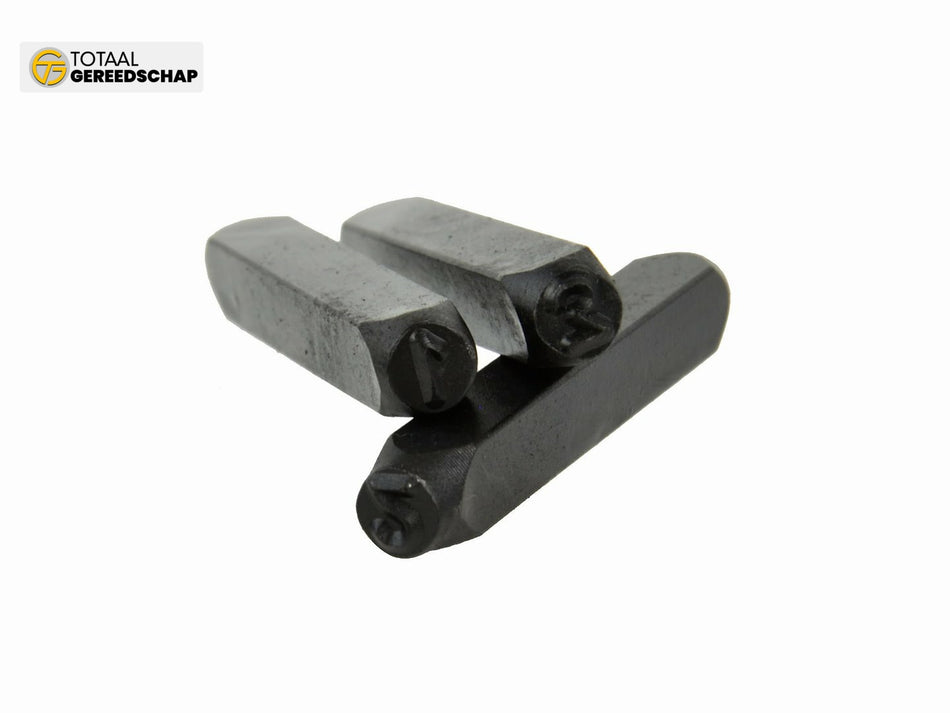 Figure Punch Number Stamps Set 9pc 6mm