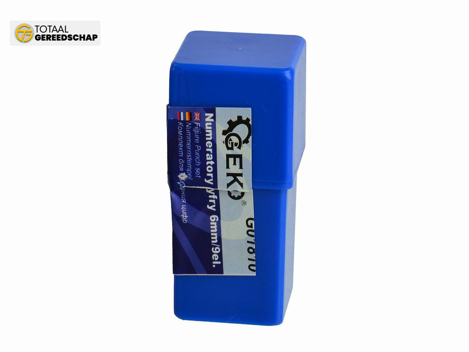 Figure Punch Number Stamps Set 9pc 6mm