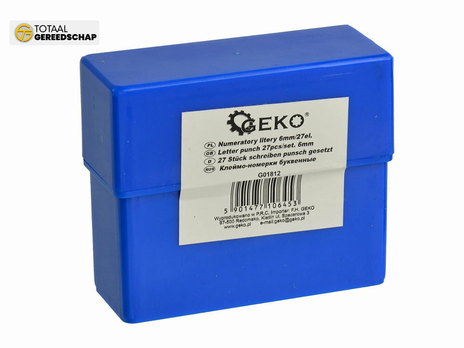 Figure Punch Letter Stamps Set 27pc 6mm