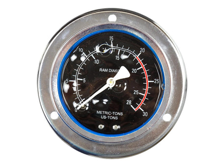 20 Ton werkplaatspers set: cilinder, 2-versnellingen pomp, manometer met slang