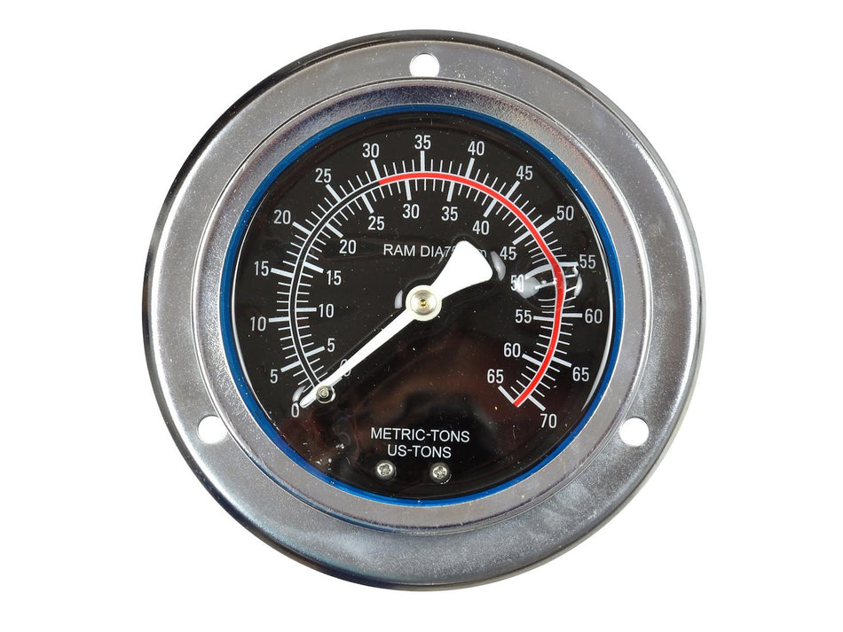 30 ton werkplaatsperst kit: cilinder, 2-snelhedenpomp, manometer met slang
