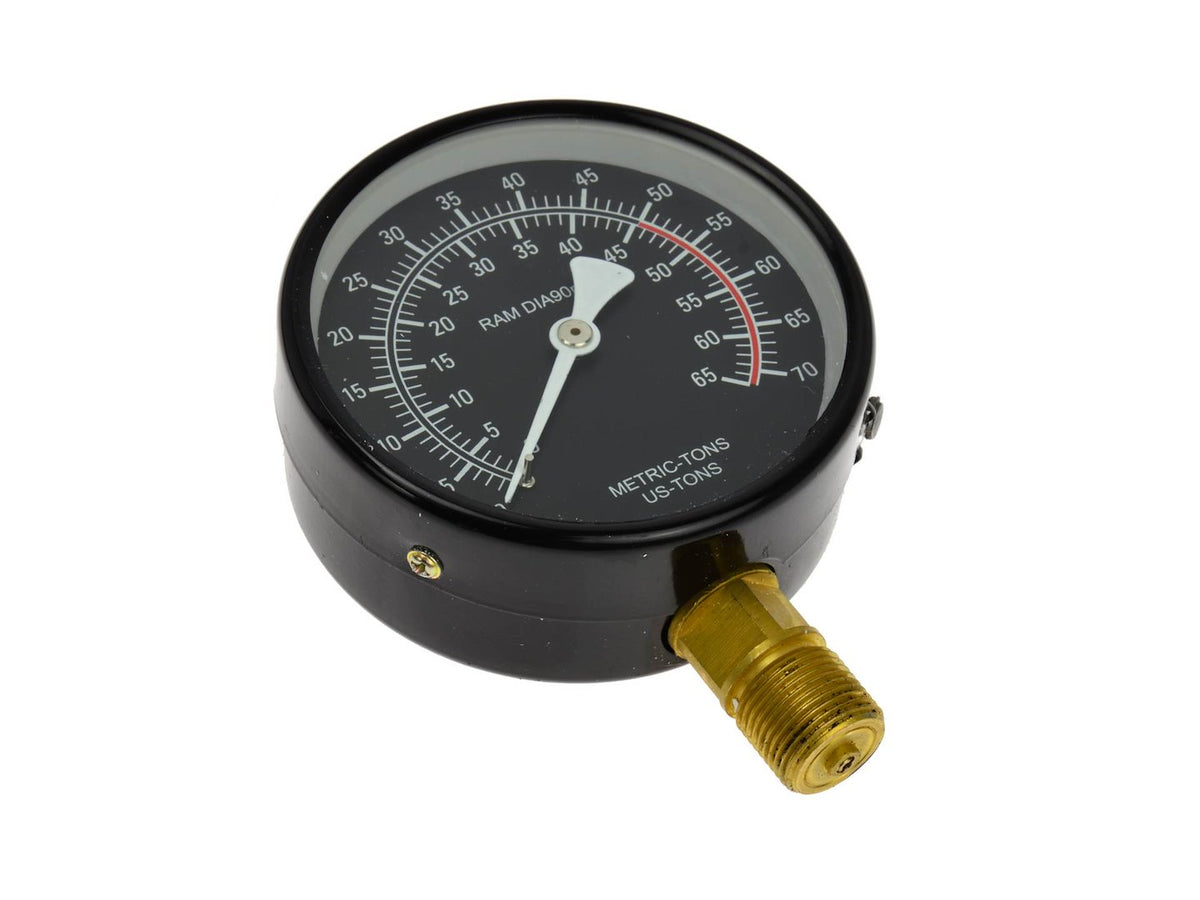 50 ton werkplaatsperst kit: cilinder met veren, 2-snelhedenpomp, manometer met slang