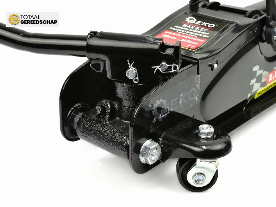 2,5T Low Profile Service Trolley Jack 360° Rotating Swivel Handle