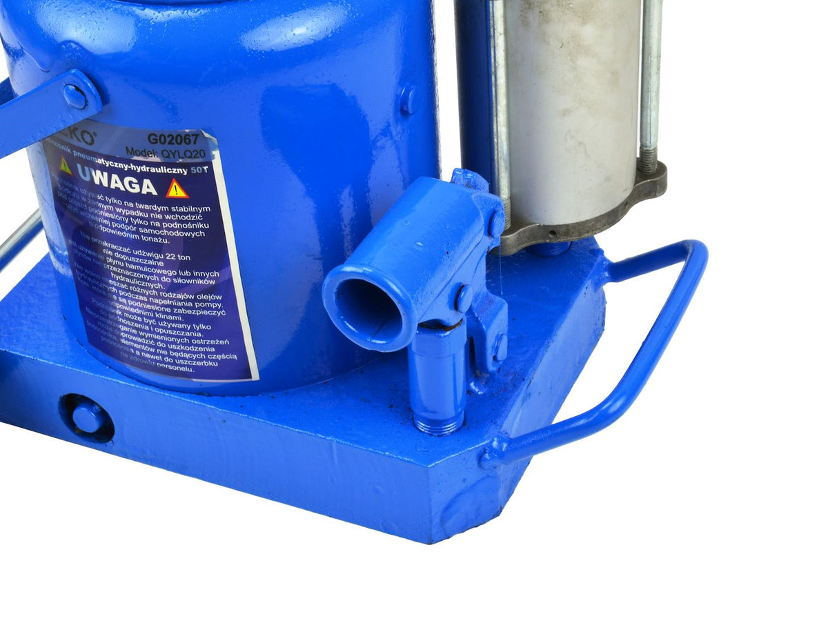 Lucht-hydraulische flessenkrik 50T