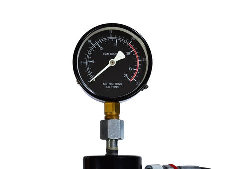 20 ton perswerkplaats met 2-snelheden handpomp met manometer