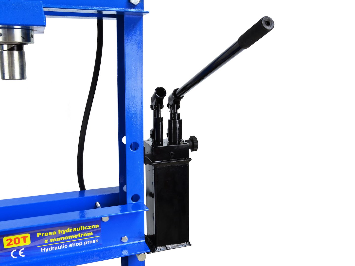 20 ton perswerkplaats met 2-snelheden handpomp met manometer