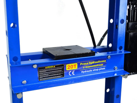 20 ton perswerkplaats met 2-snelheden handpomp met manometer