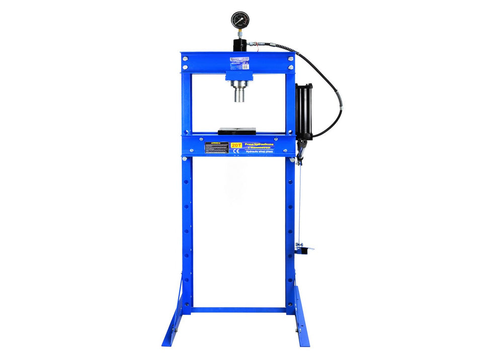 20 ton hydraulische werkplaatspers voetbediend met manometer