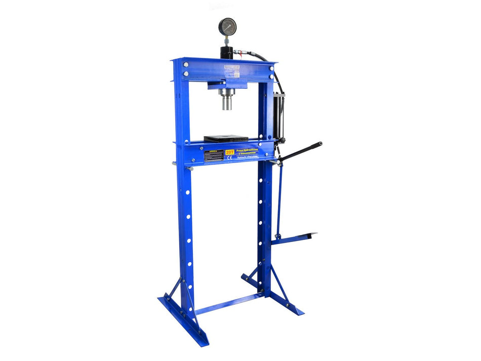 20 ton hydraulische werkplaatspers voetbediend met manometer