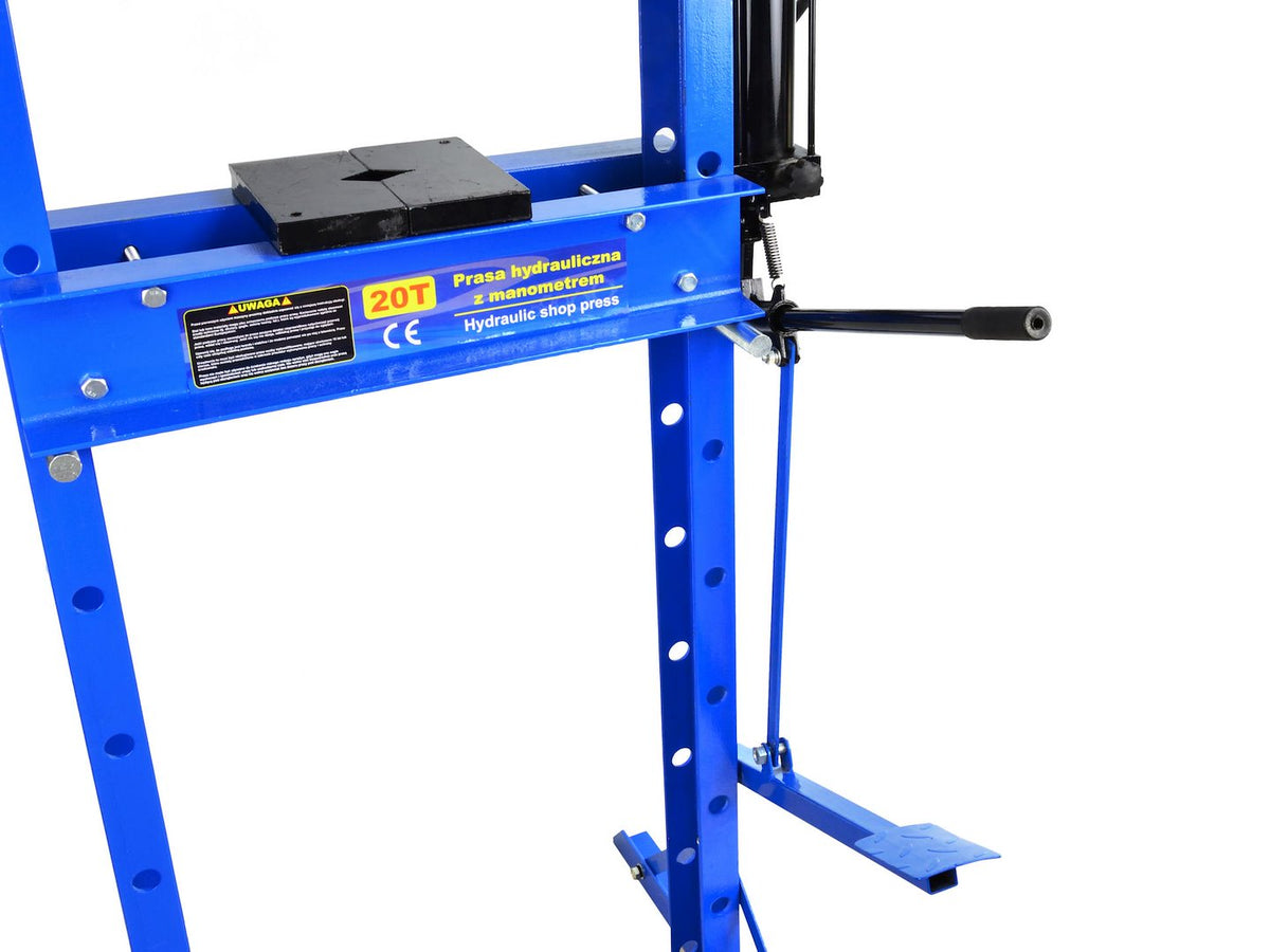 20 ton hydraulische werkplaatspers voetbediend met manometer