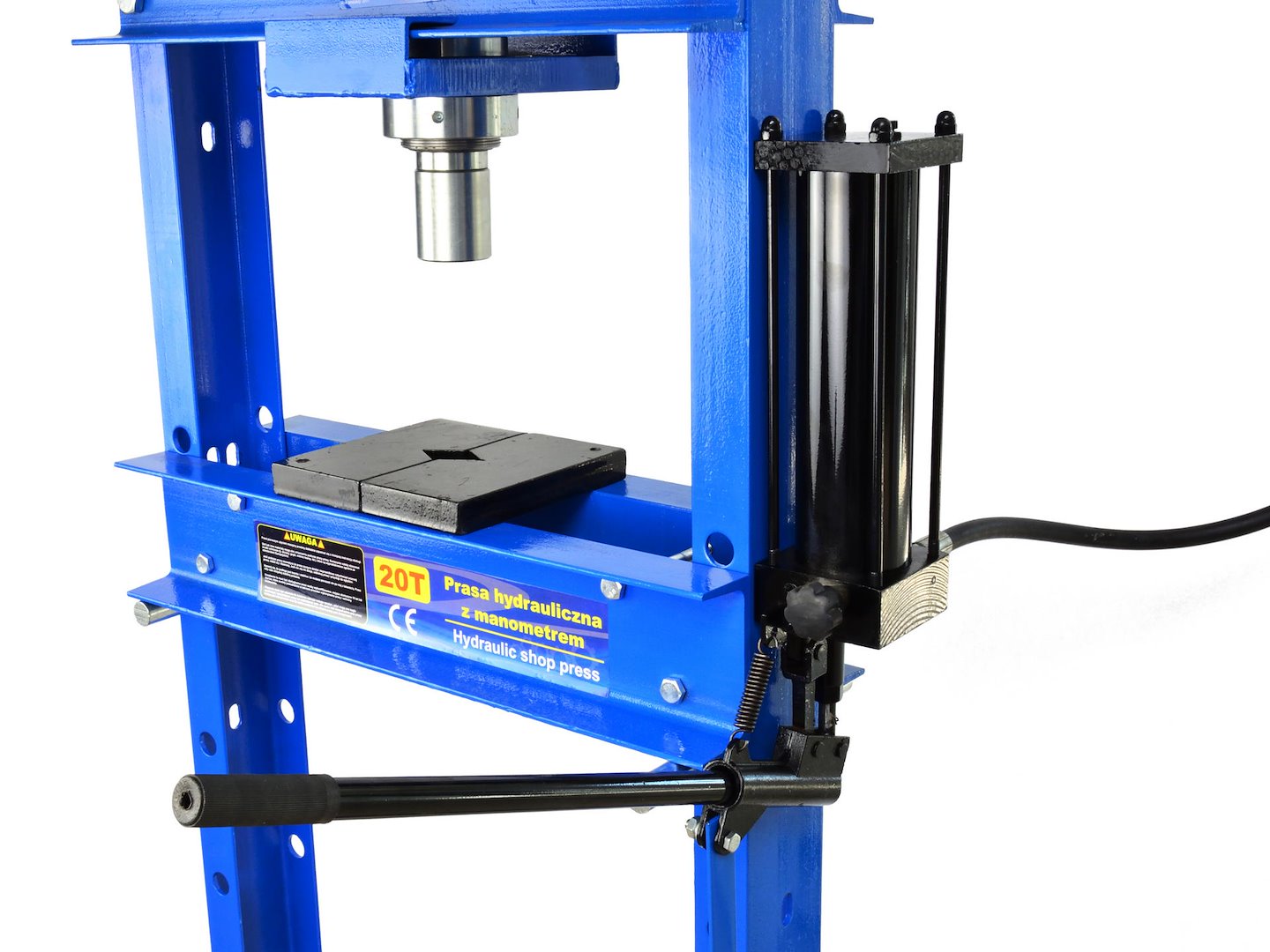 20 ton hydraulische werkplaatspers voetbediend met manometer