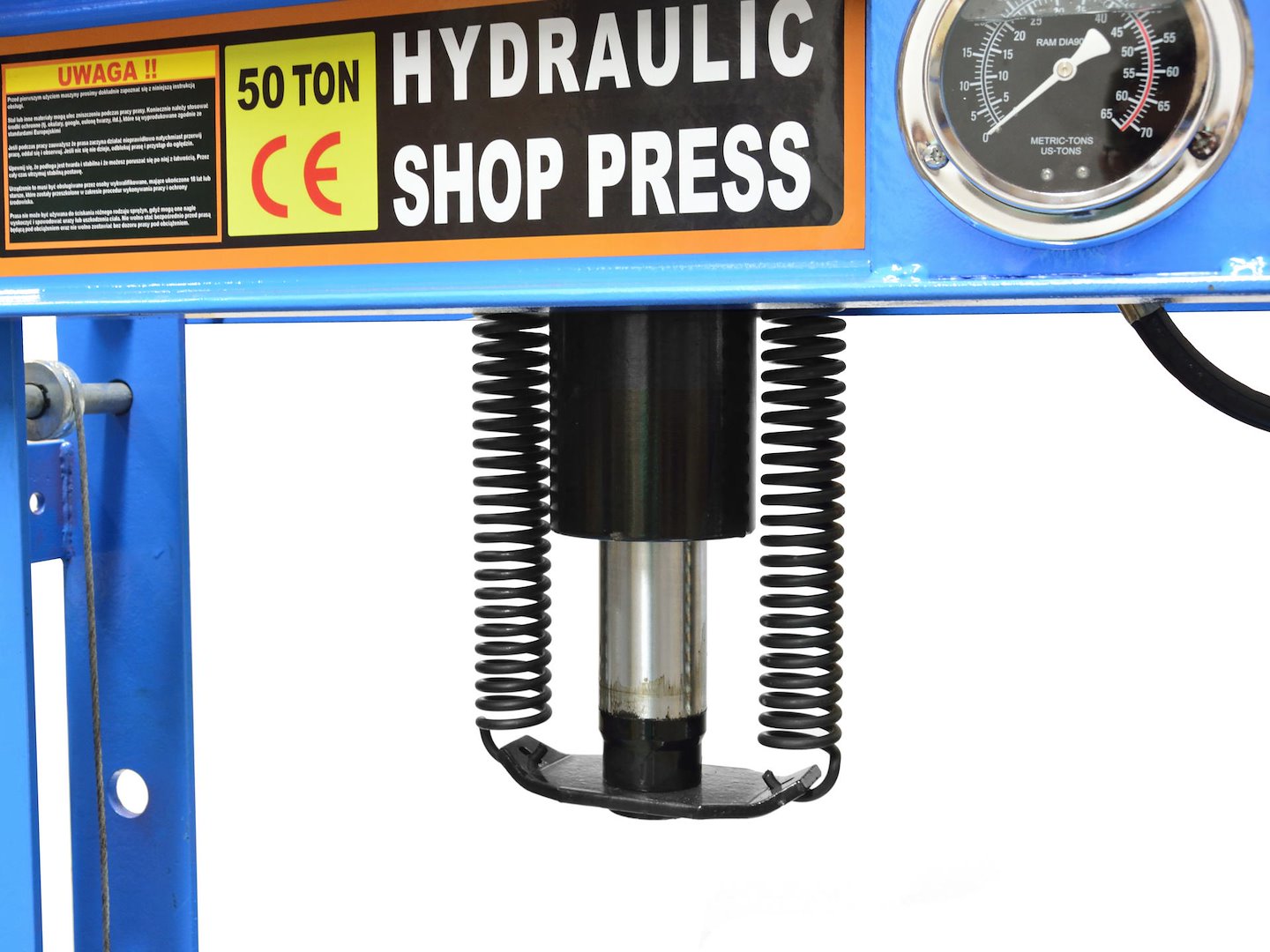 50 ton hydraulische werkplaatspers met manometer