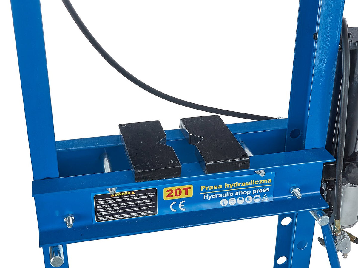20 ton lucht-/hydraulische werkplaatspers met manometer
