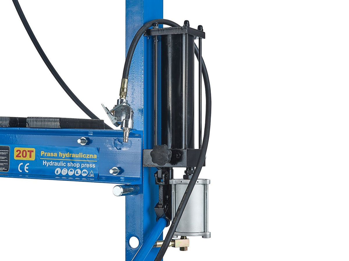 20 ton lucht-/hydraulische werkplaatspers met manometer