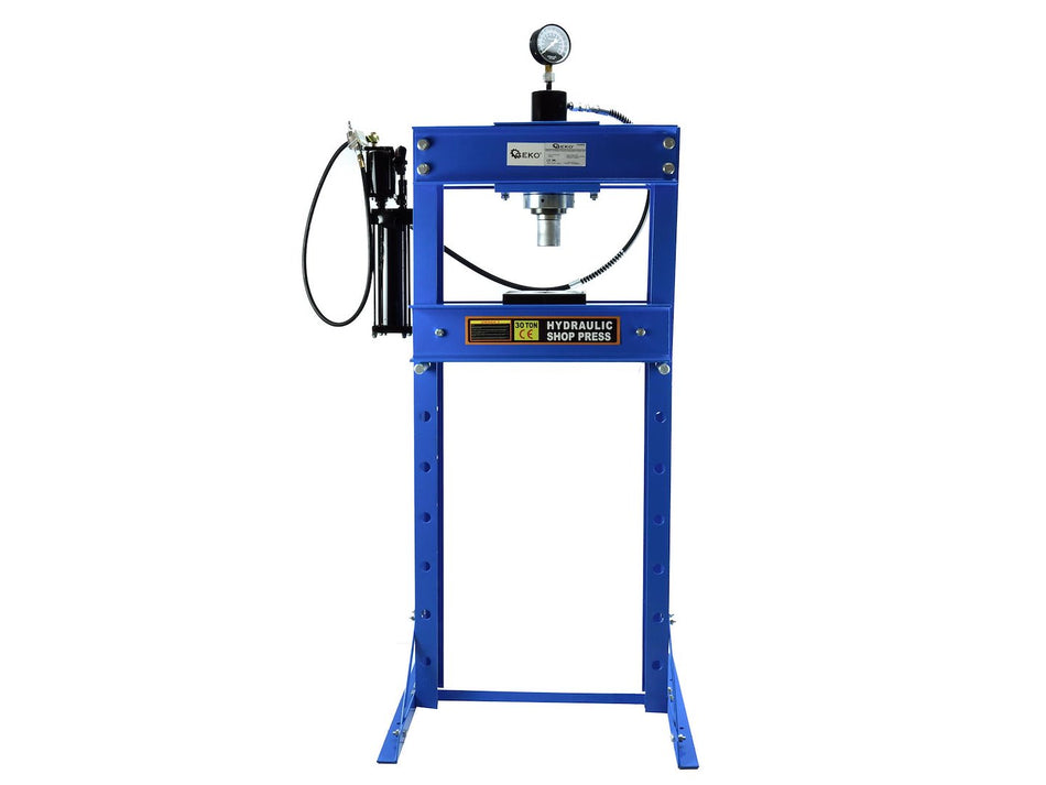 30 ton lucht-/hydraulische werkplaatspers met manometer