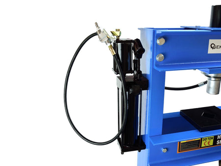 30 ton lucht-/hydraulische werkplaatspers met manometer